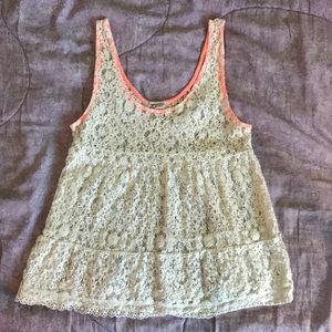 Off white cutout tank top